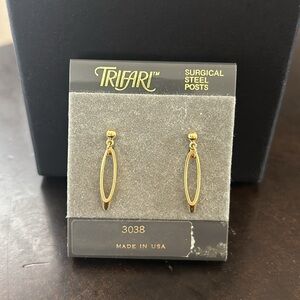 Trifari surgical Steel Posts in yellow gold color- NEW!